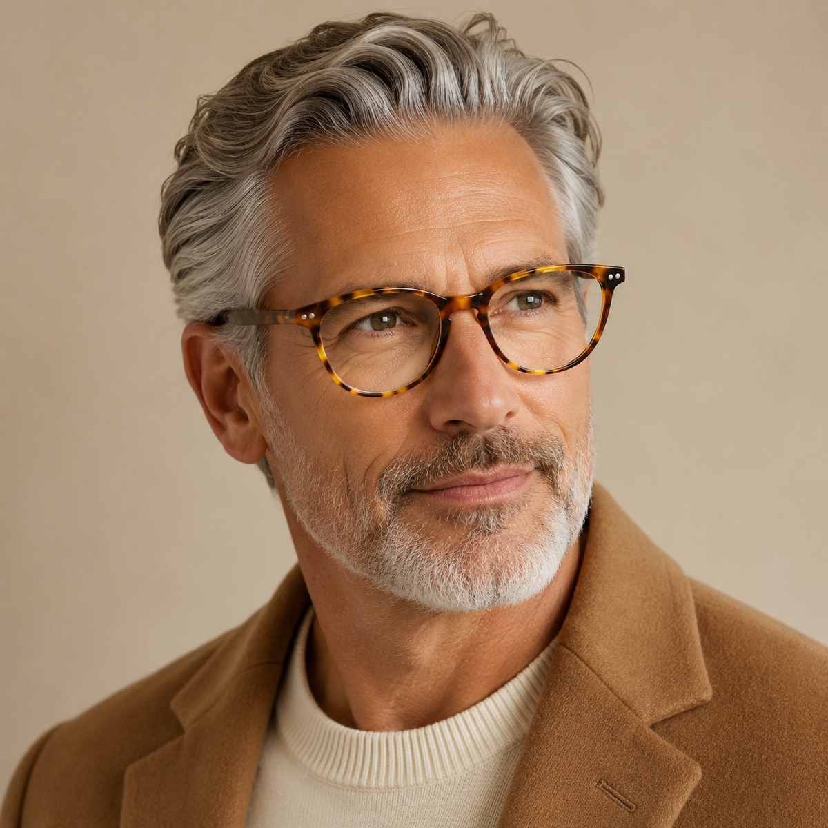 Hombre usando Emil — Acetato premium