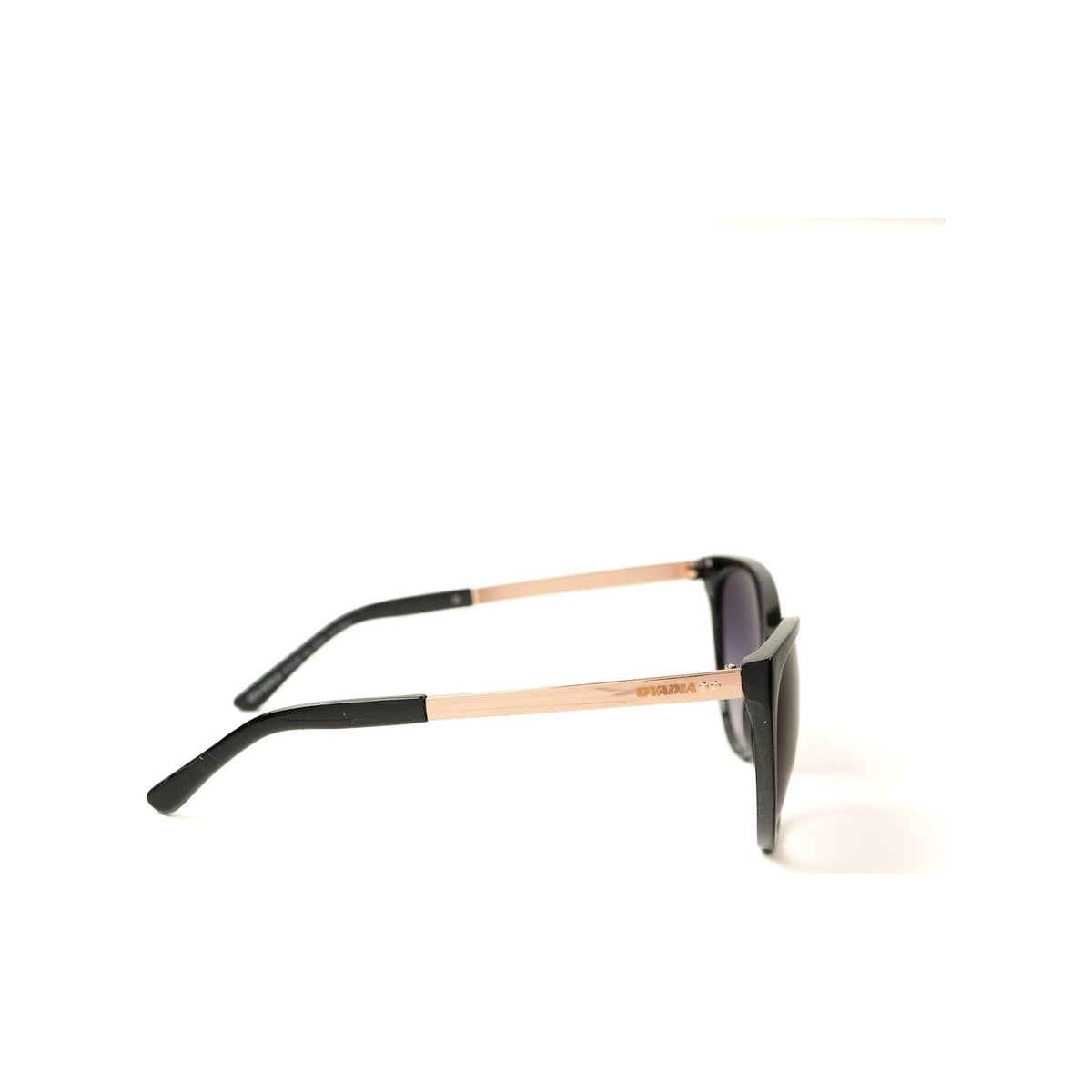 Lentes de sol Aurora Ovadia negros vista lateral