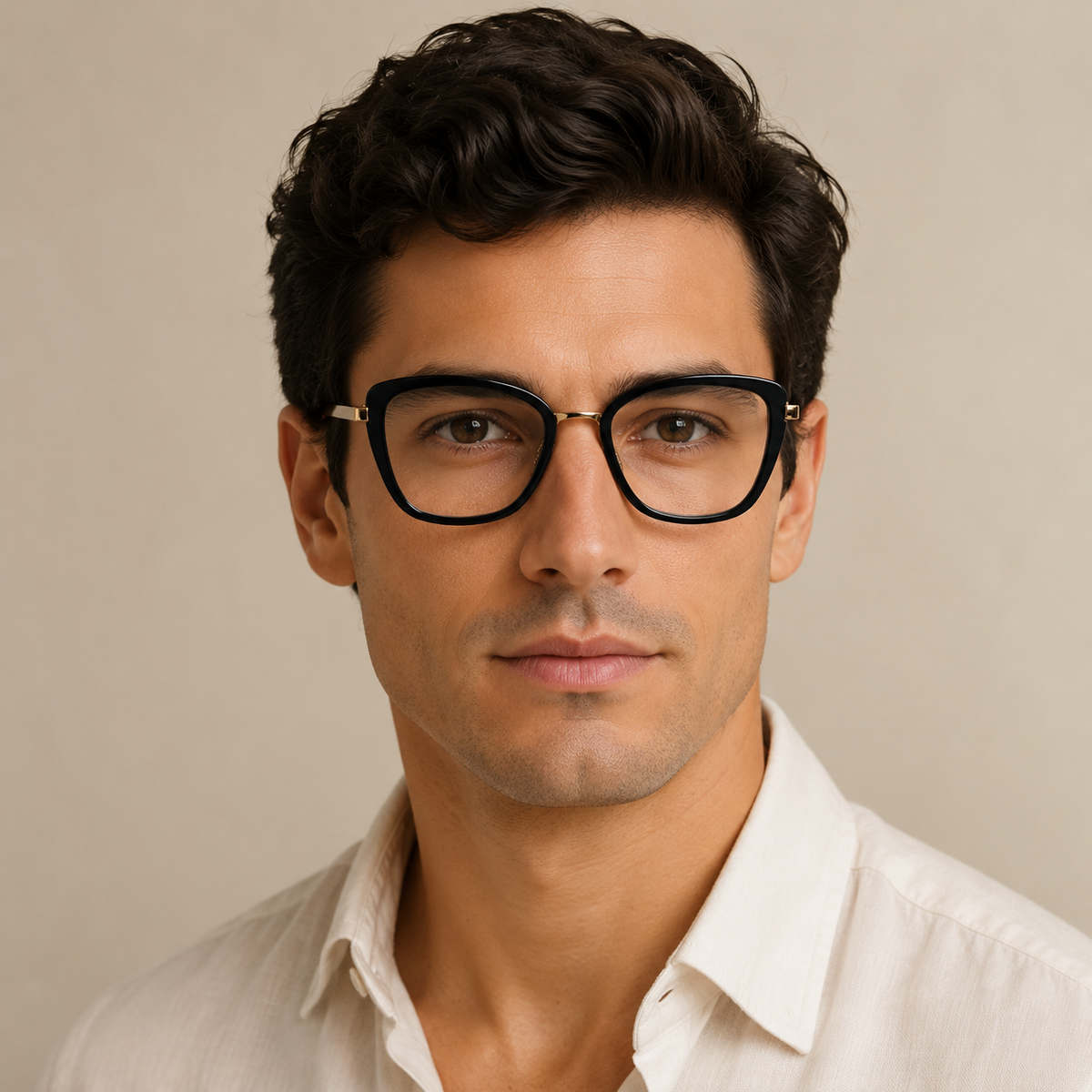 Hombre usando Enzo — Acetato premium